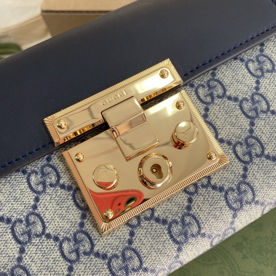 GUCCI Padlock small GG bees shoulder bag, 409487