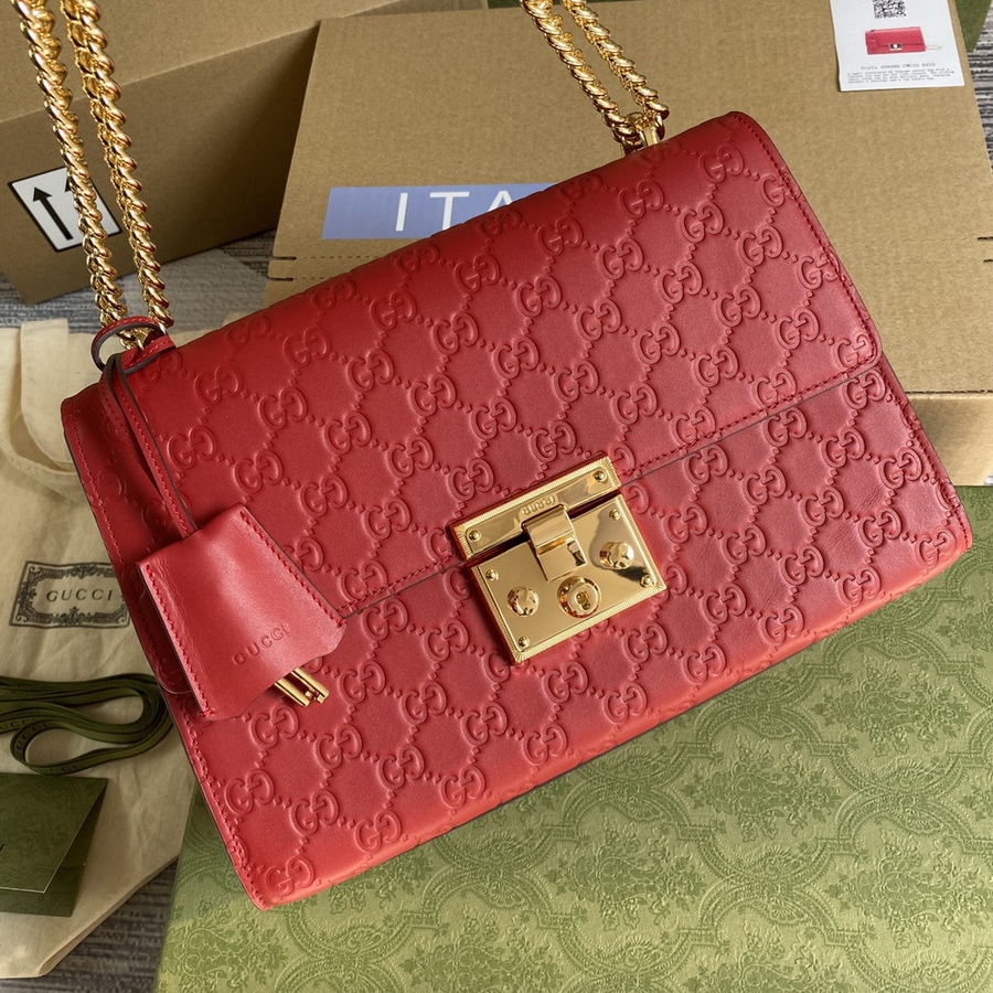 PADLOCK GUCCI SIGNATURE SHOULDER BAG, 409486