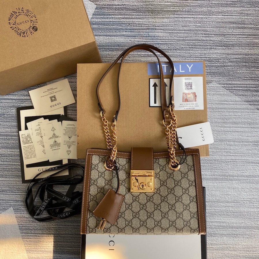 498156, GUCCI, Padlock small GG shoulder bag