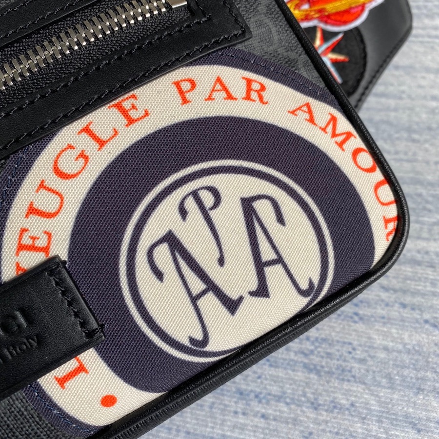 474293, Night Courrier soft GG Supreme belt , Gucci Men's Belt Bag