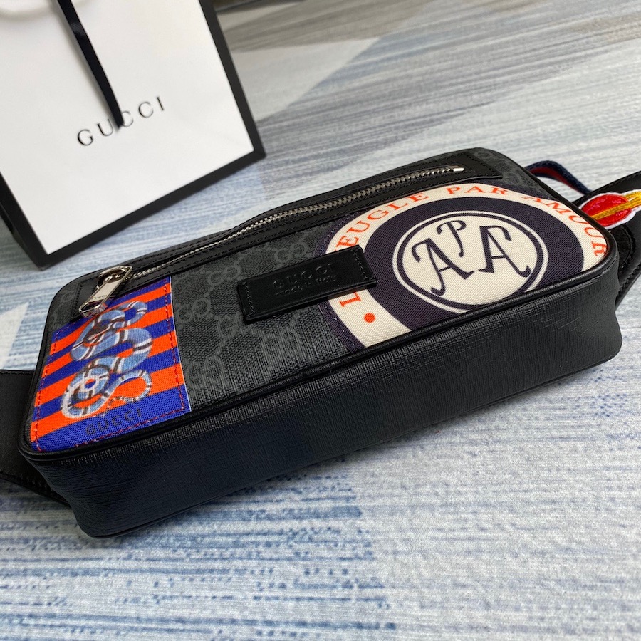474293, Night Courrier soft GG Supreme belt , Gucci Men's Belt Bag