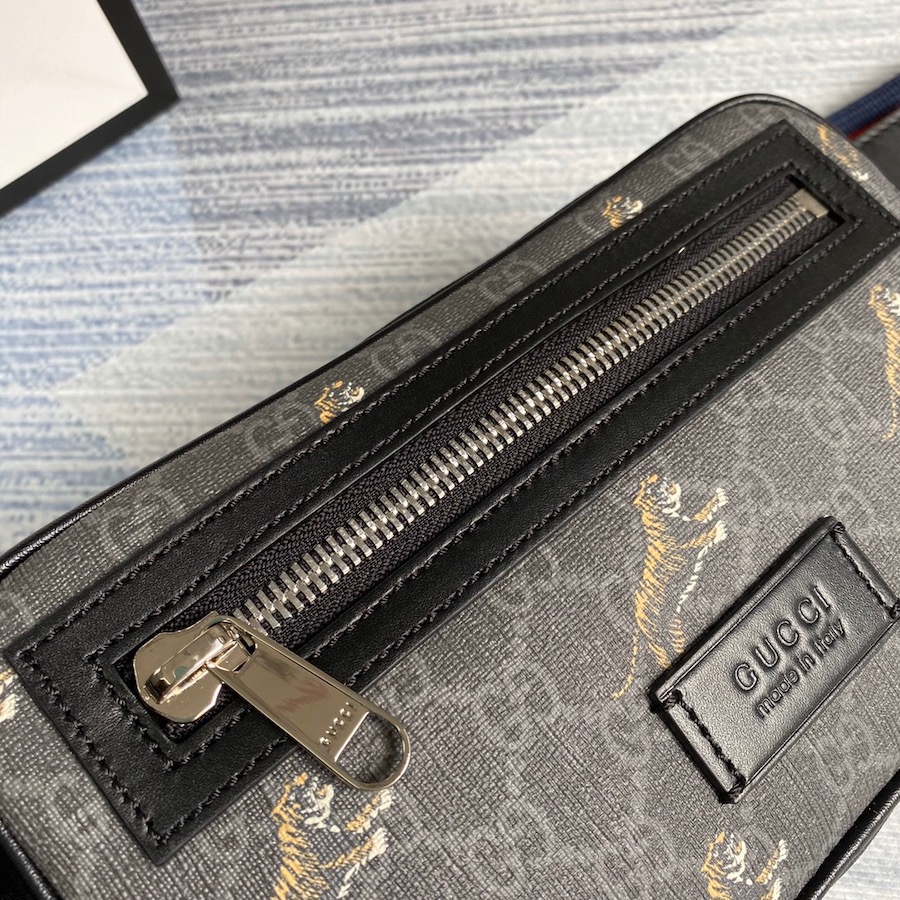 474293, Gucci Bestiary belt bag with tigers, Gucci Men's Belt Bag