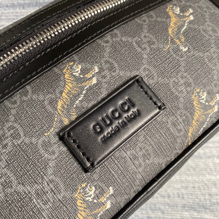 474293, Gucci Bestiary belt bag with tigers, Gucci Men's Belt Bag