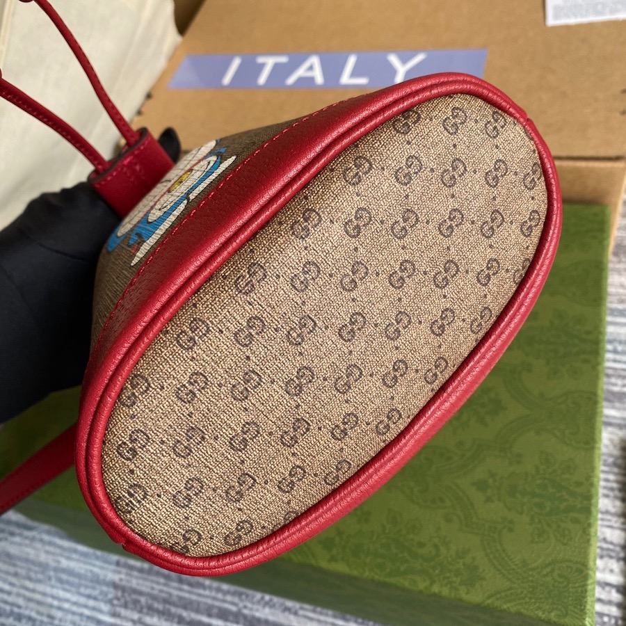 647801 Doraemon x Gucci mini bucket bag, GUCCI Mini Bags for Women