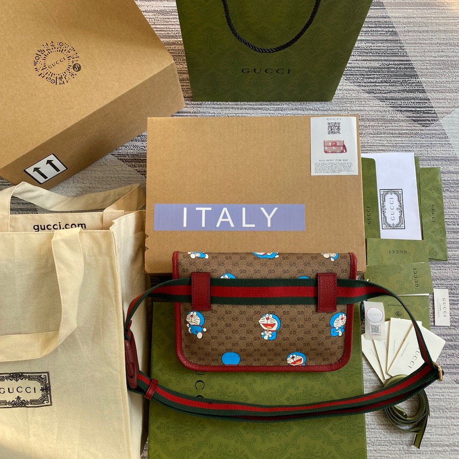 647817 Doraemon x Gucci small belt bag, GUCCI Belt Bags