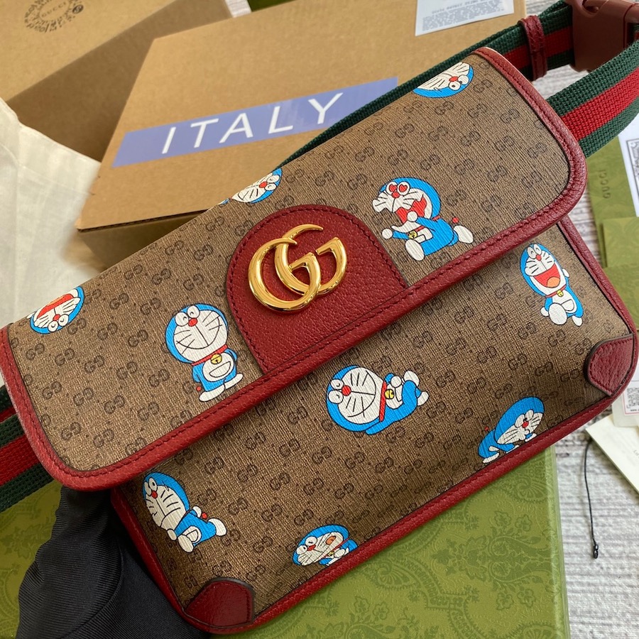 647817 Doraemon x Gucci small belt bag, GUCCI Belt Bags