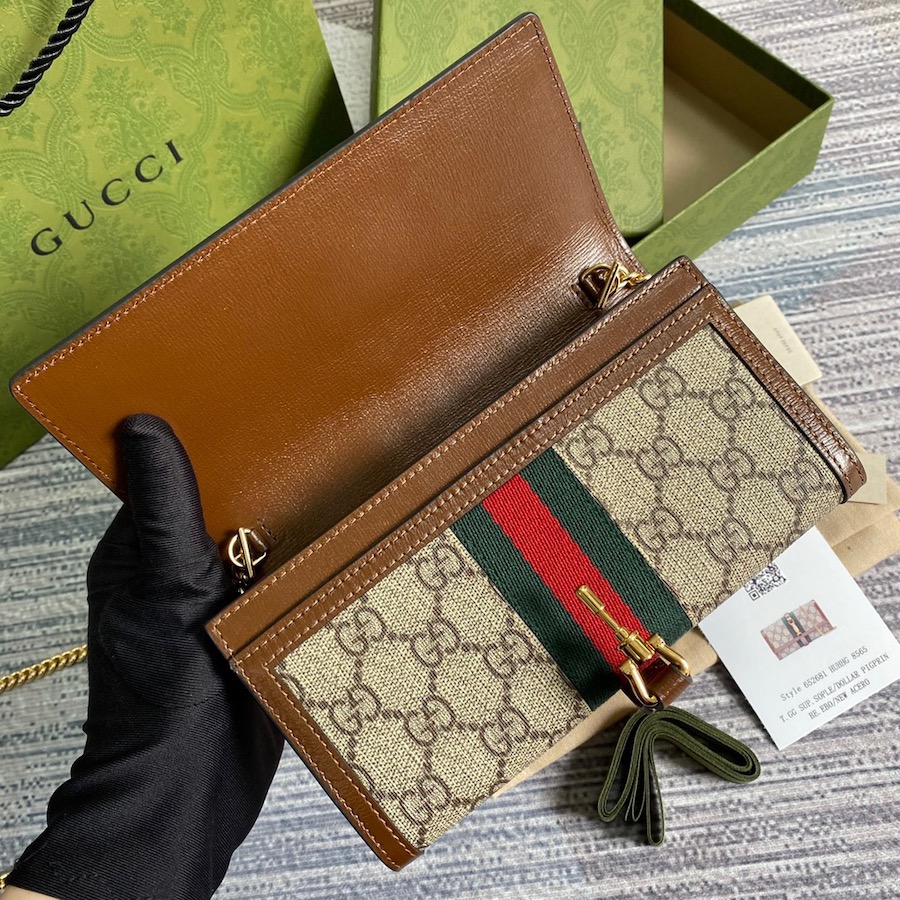 652681 Jackie 1961 chain wallet, Gucci Continental Wallets for Women