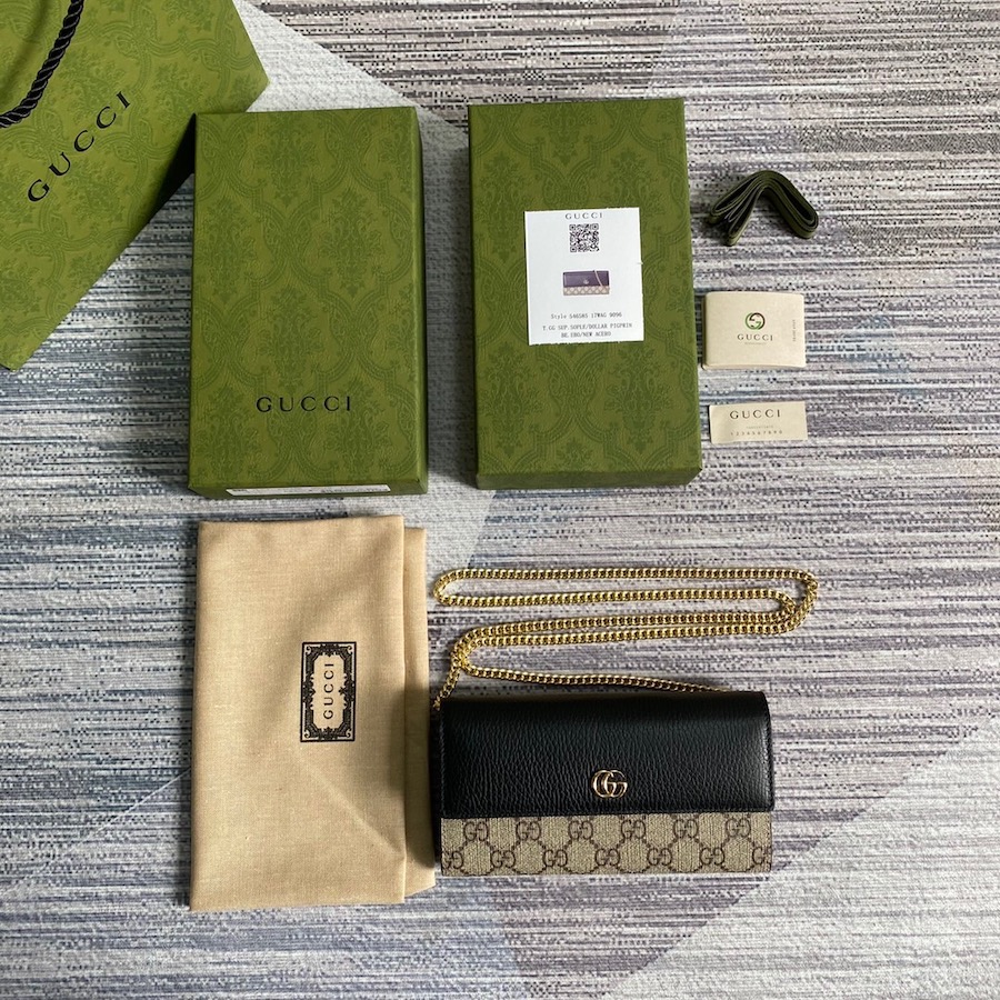 546585 GG Marmont chain wallet,  GUCCI Continental for Women