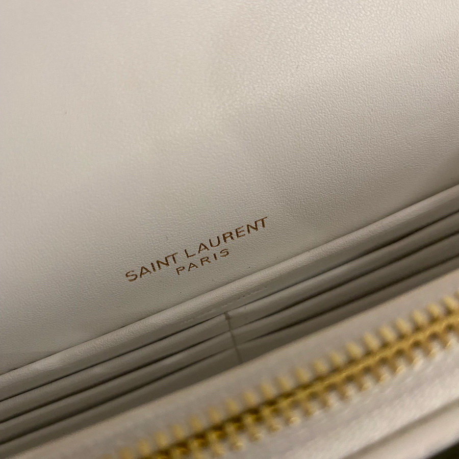 533026 SUNSET CHAIN WALLET IN SHINY CROCODILE-EMBOSSED LEATHER, YSL Saint Laurent