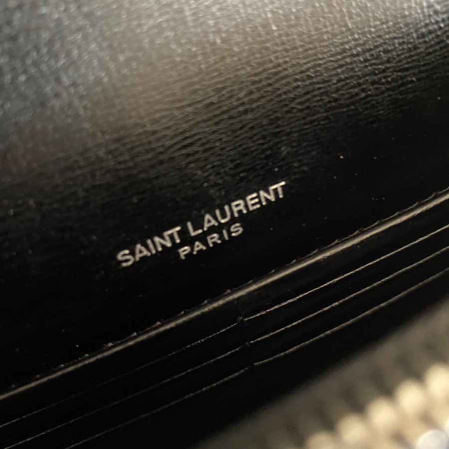 533026 SUNSET CHAIN WALLET IN SMOOTH LEATHER, YSL Saint Laurent