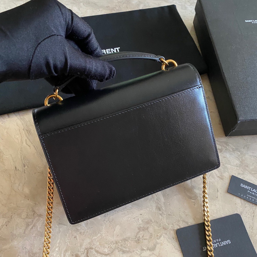 533026 SUNSET CHAIN WALLET IN SMOOTH LEATHER, YSL Saint Laurent
