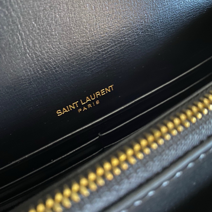 533026 SUNSET CHAIN WALLET IN SMOOTH LEATHER, YSL Saint Laurent
