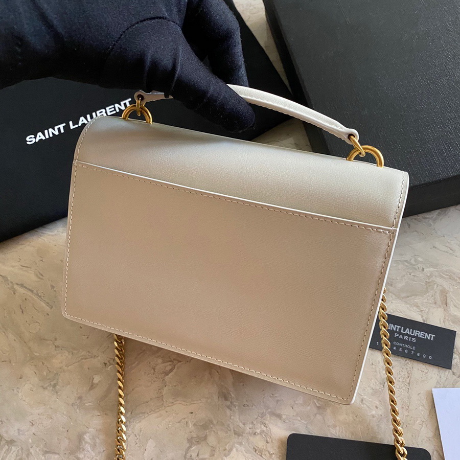 533026 SUNSET CHAIN WALLET IN SMOOTH LEATHER, YSL Saint Laurent