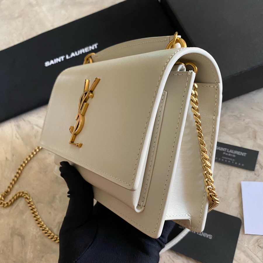 533026 SUNSET CHAIN WALLET IN SMOOTH LEATHER, YSL Saint Laurent