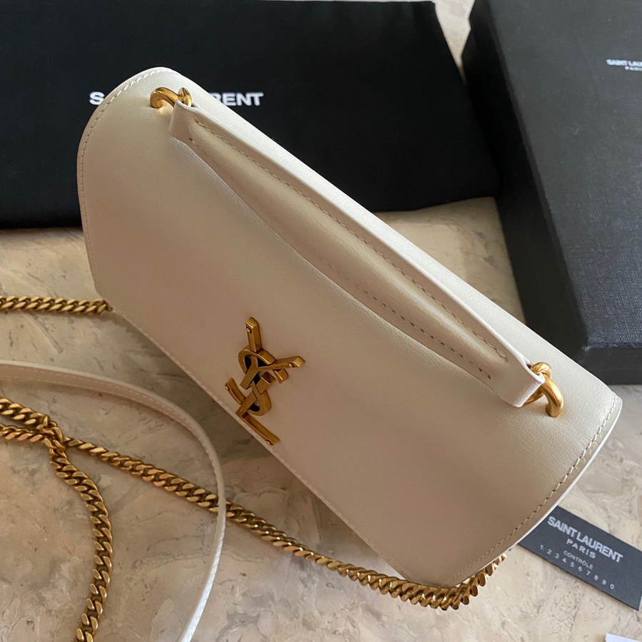 533026 SUNSET CHAIN WALLET IN SMOOTH LEATHER, YSL Saint Laurent