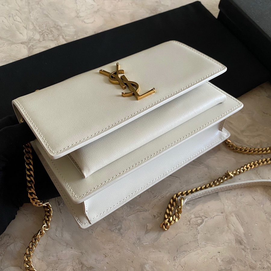 533026 SUNSET CHAIN WALLET IN SMOOTH LEATHER, YSL Saint Laurent