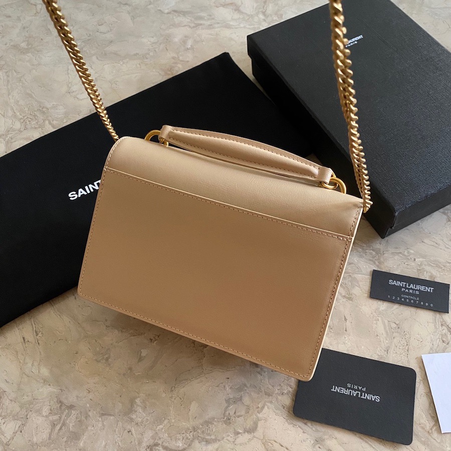 533026 SUNSET CHAIN WALLET IN SMOOTH LEATHER, YSL Saint Laurent