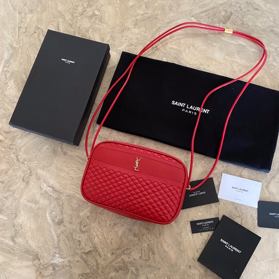 648990 VICTOIRE CAMERA BAG IN QUILTED LAMBSKIN, YSL Saint Laurent