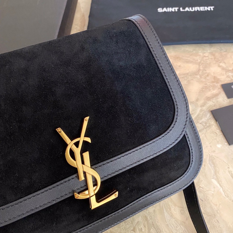 635025 SOLFERINO MEDIUM SOFT SATCHEL IN SUEDE AND SMOOTH LEATHER, YSL Saint Laurent
