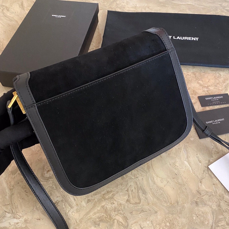 635025 SOLFERINO MEDIUM SOFT SATCHEL IN SUEDE AND SMOOTH LEATHER, YSL Saint Laurent