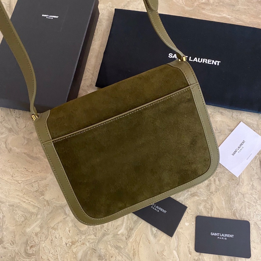 635025 SOLFERINO MEDIUM SOFT SATCHEL IN SUEDE AND SMOOTH LEATHER, YSL Saint Laurent