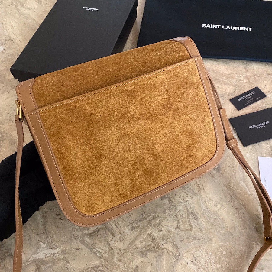 635025 SOLFERINO MEDIUM SOFT SATCHEL IN SUEDE AND SMOOTH LEATHER, YSL Saint Laurent