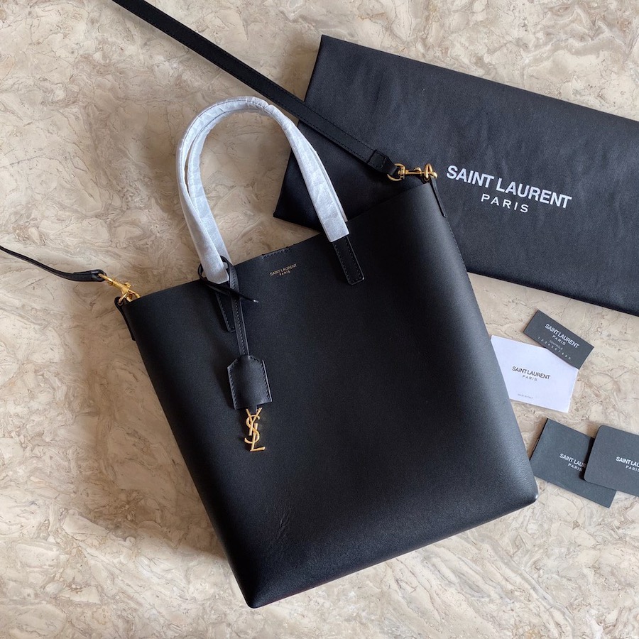 600307 SHOPPING BAG SAINT LAURENT TOY IN SUPPLE LEATHER, YSL Saint Laurent