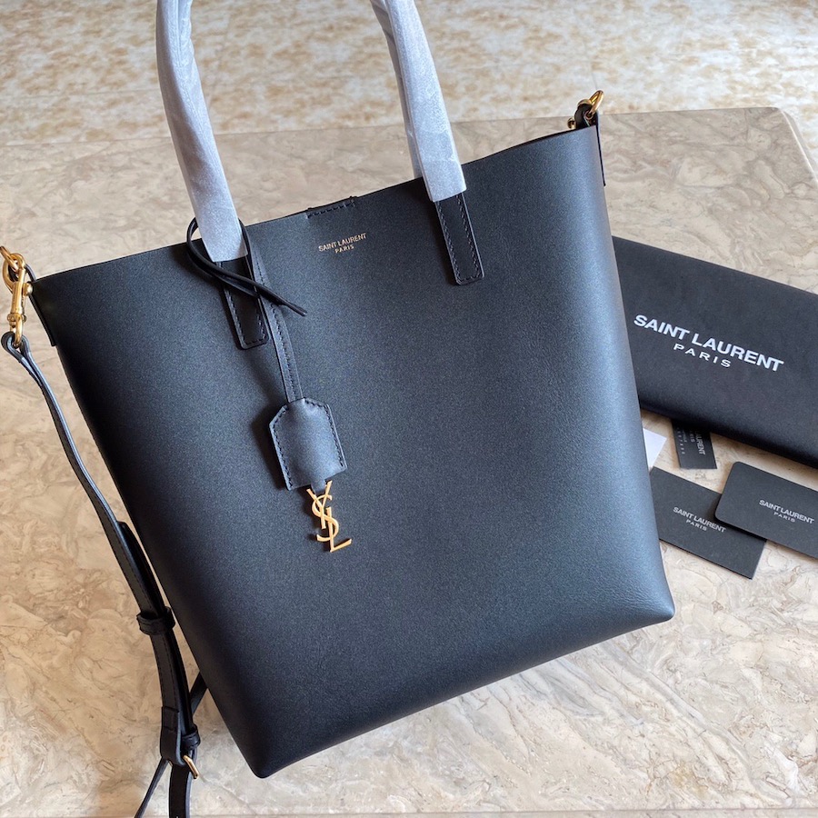 600307 SHOPPING BAG SAINT LAURENT TOY IN SUPPLE LEATHER, YSL Saint Laurent