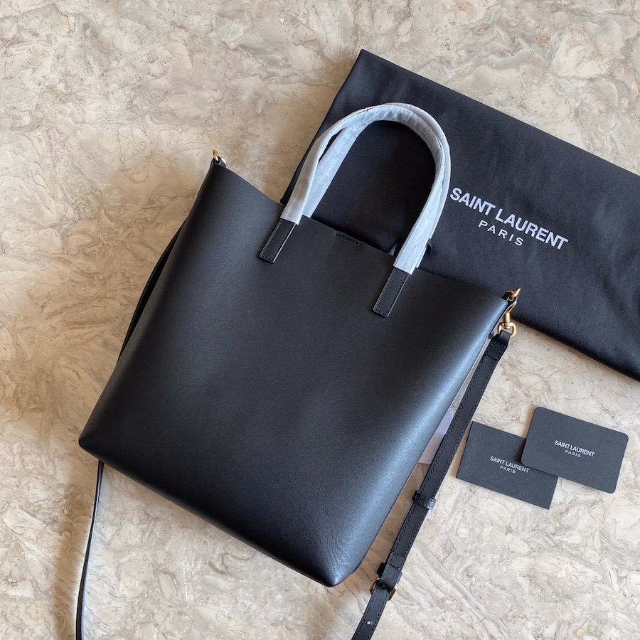 600307 SHOPPING BAG SAINT LAURENT TOY IN SUPPLE LEATHER, YSL Saint Laurent