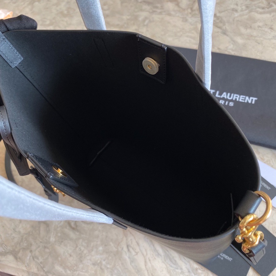 600307 SHOPPING BAG SAINT LAURENT TOY IN SUPPLE LEATHER, YSL Saint Laurent