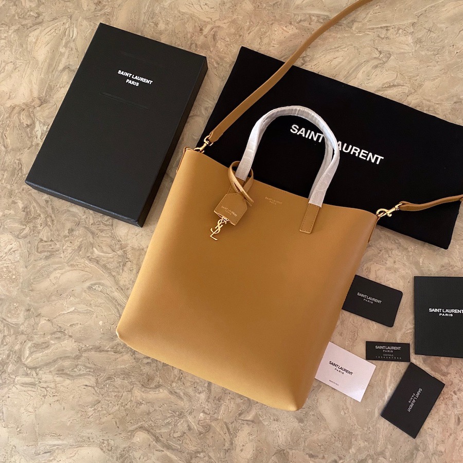 600307 SHOPPING BAG SAINT LAURENT TOY IN SUPPLE LEATHER, YSL Saint Laurent