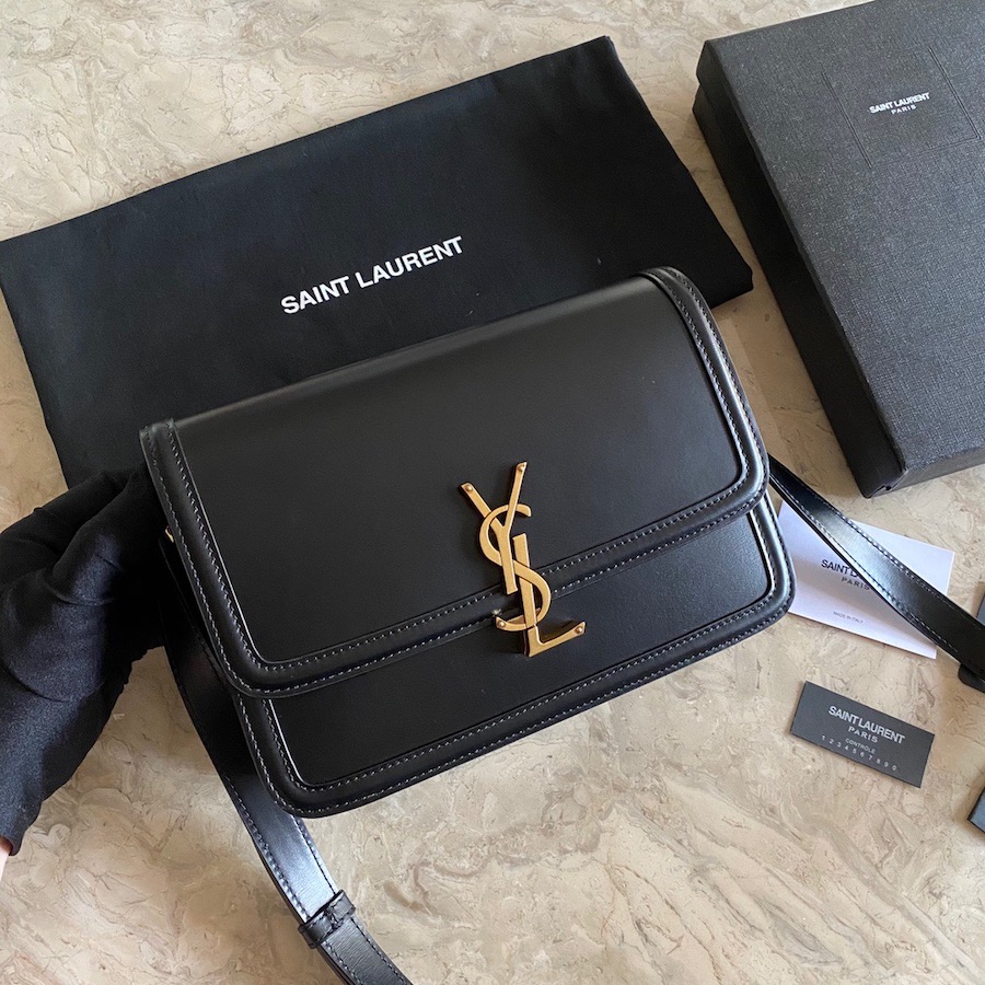 634305 SOLFERINO MEDIUM SATCHEL IN BOX SAINT LAURENT LEATHER, YSL Saint Laurent