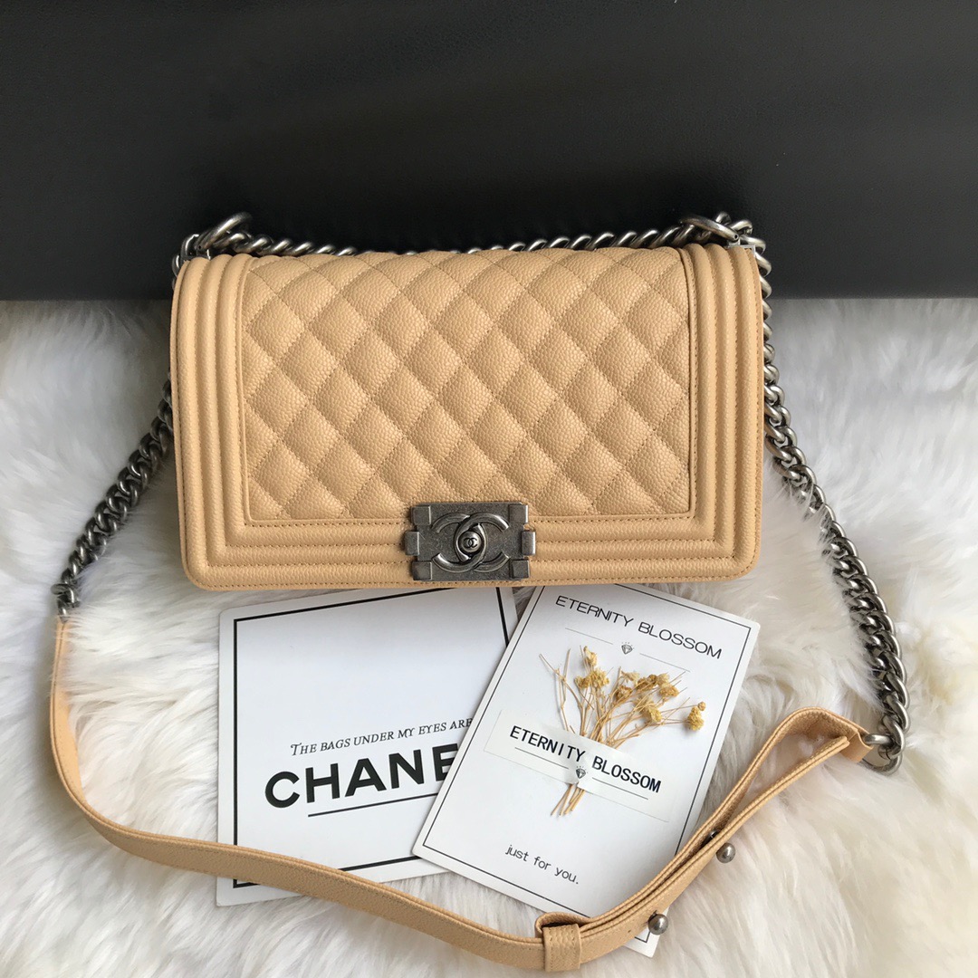 A67086, CHANEL BOY CHANEL HANDBAG, GRAINED CALFSKIN