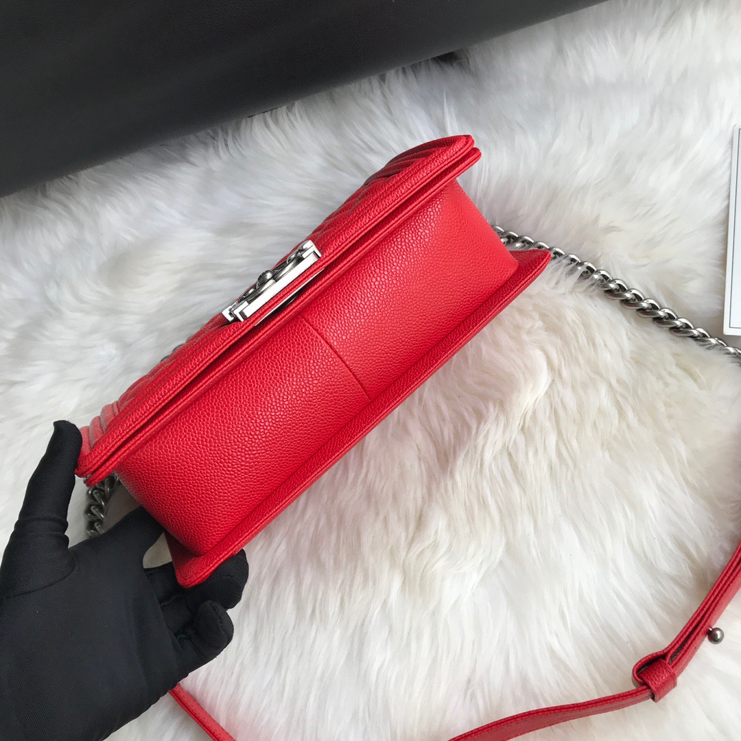 A67086, CHANEL BOY CHANEL HANDBAG, GRAINED CALFSKIN