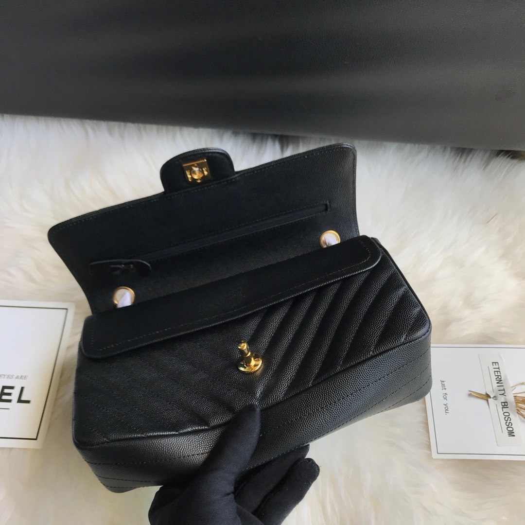 A01112, Classic Handbag, Chanel handbag, Grained Calfskin / caviar