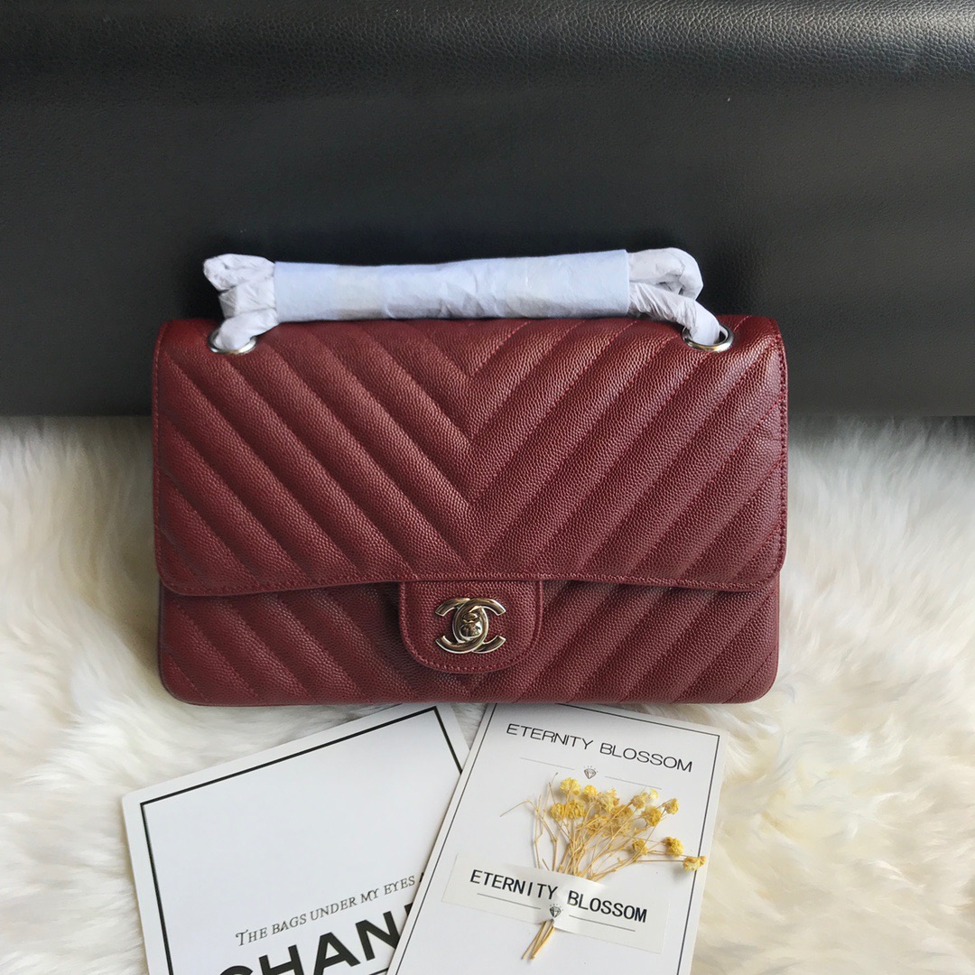 A01112, Classic Handbag, Chanel handbag, Grained Calfskin / caviar