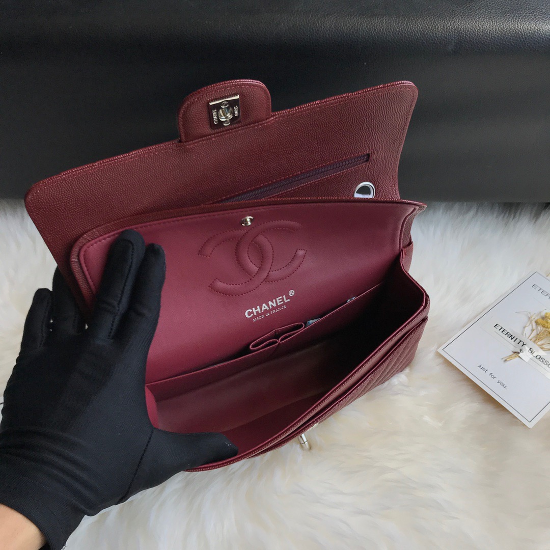 A01112, Classic Handbag, Chanel handbag, Grained Calfskin / caviar