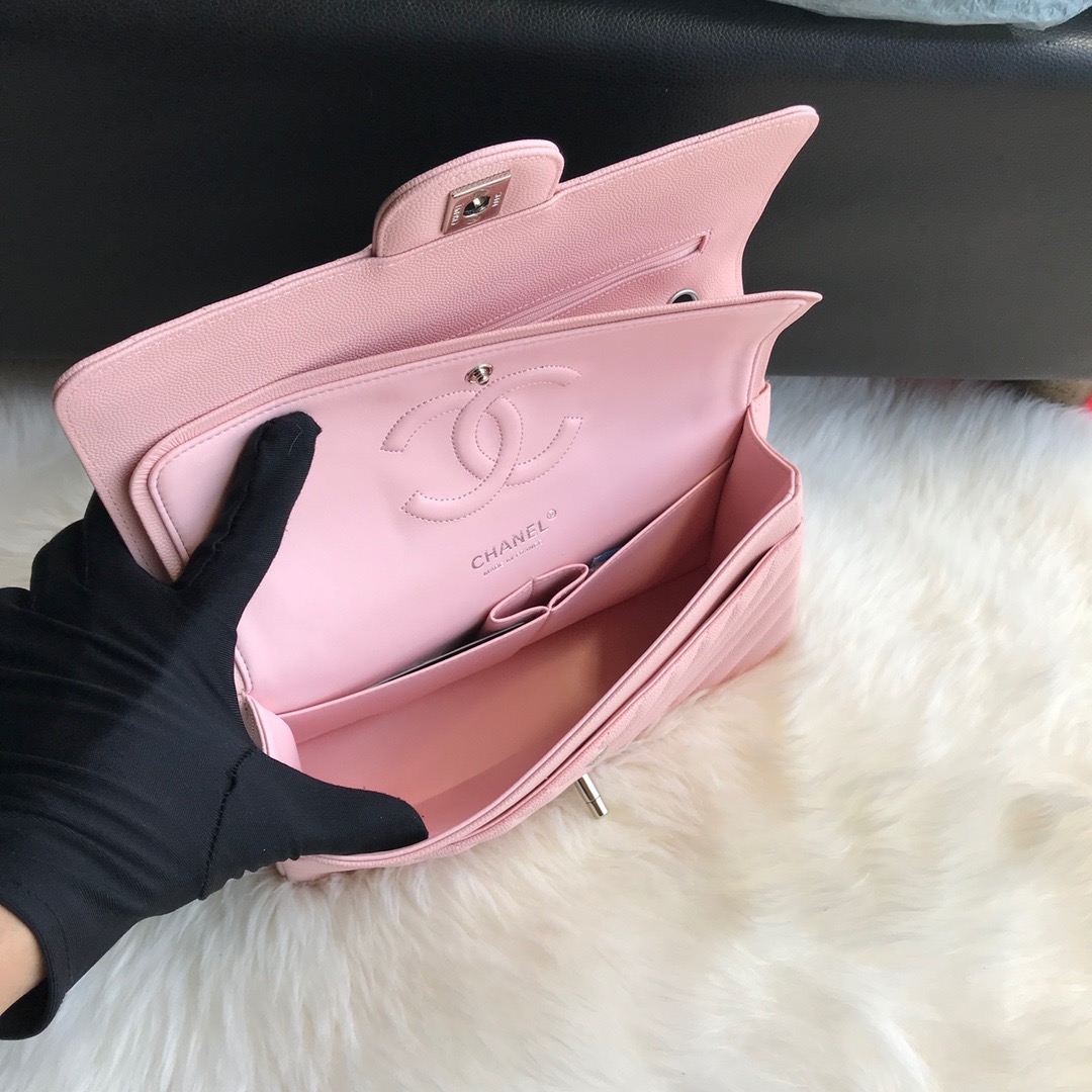 A01112, Classic Handbag, Chanel handbag, Grained Calfskin / caviar