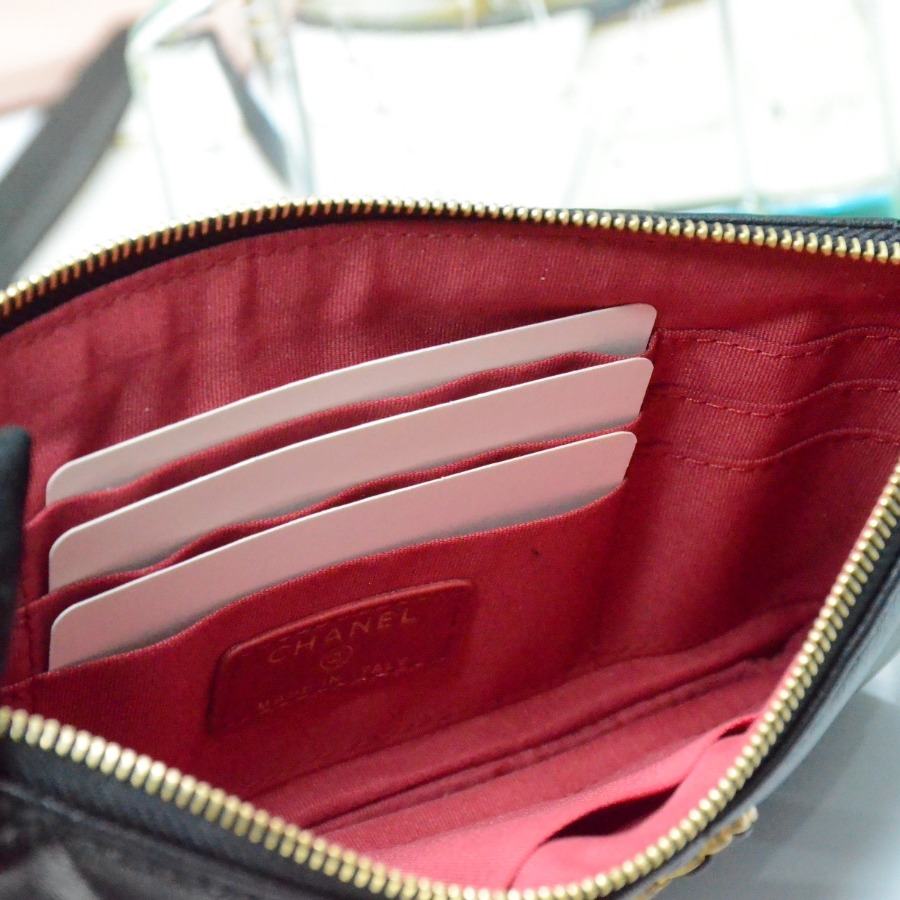 chanel 19 small pouch , chanel small leather goods