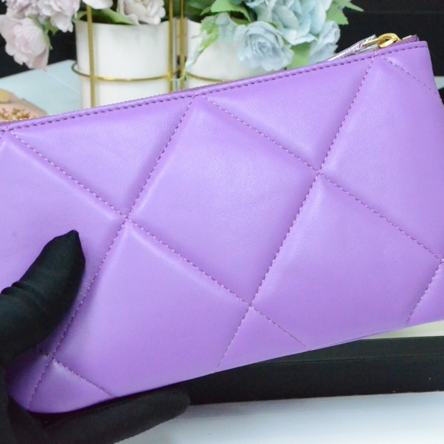 chanel 19 small pouch , chanel small leather goods