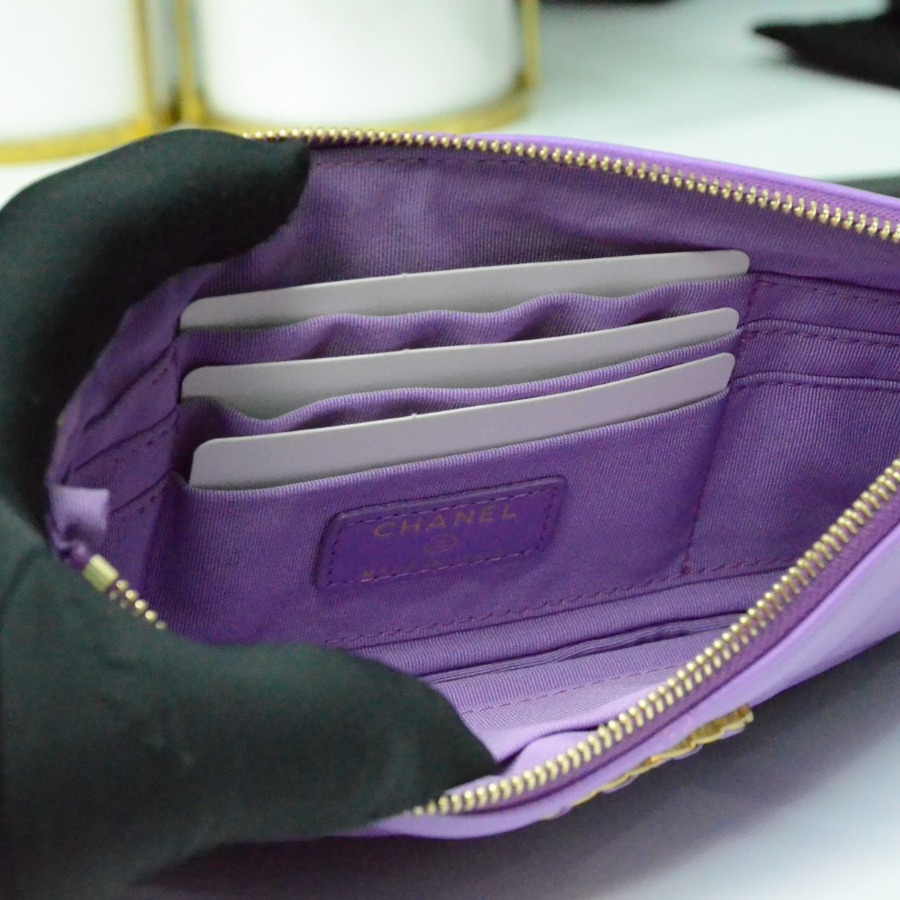 chanel 19 small pouch , chanel small leather goods