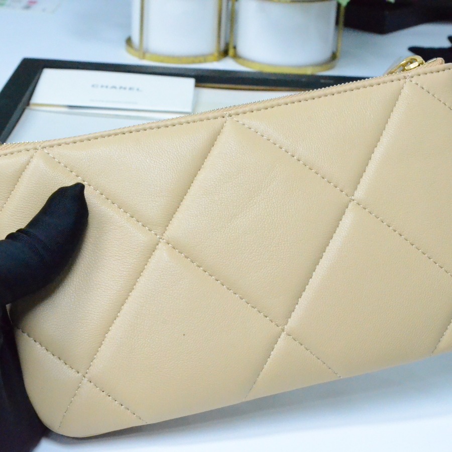 chanel 19 small pouch , chanel small leather goods