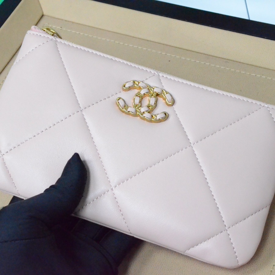 chanel 19 small pouch , chanel small leather goods