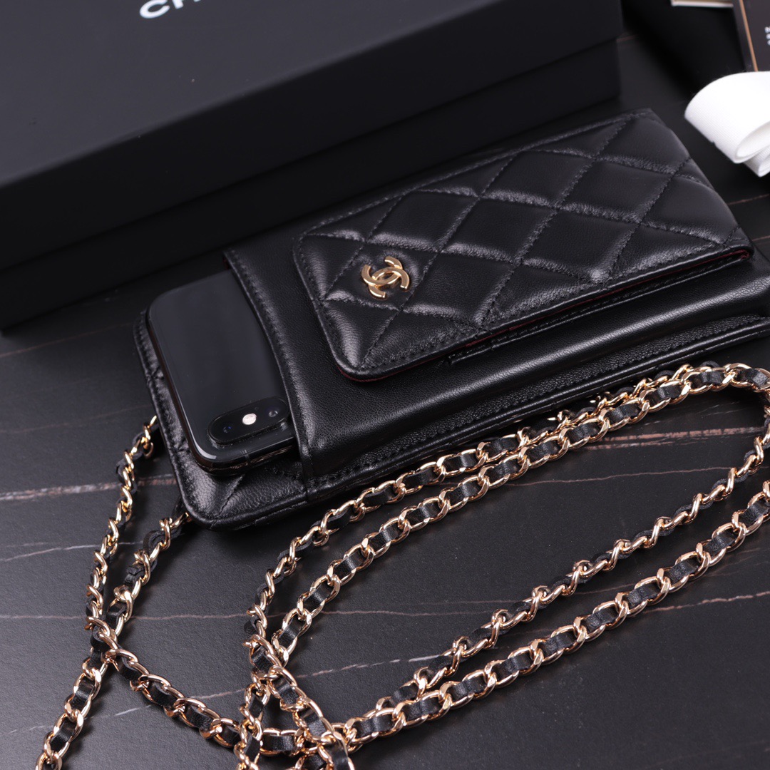 clutch with chain, CHANEL SMALL LEATHER GOODS