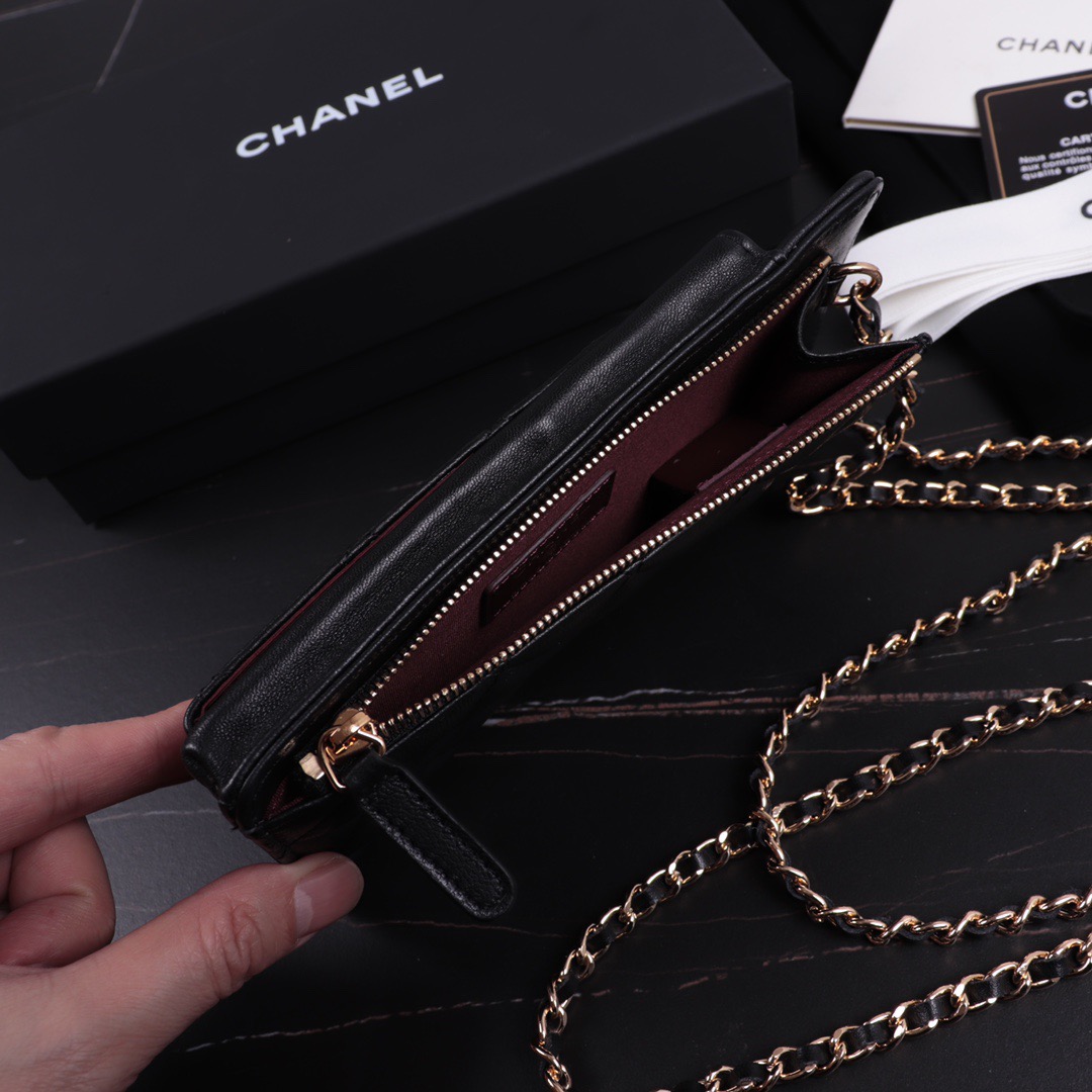 clutch with chain, CHANEL SMALL LEATHER GOODS