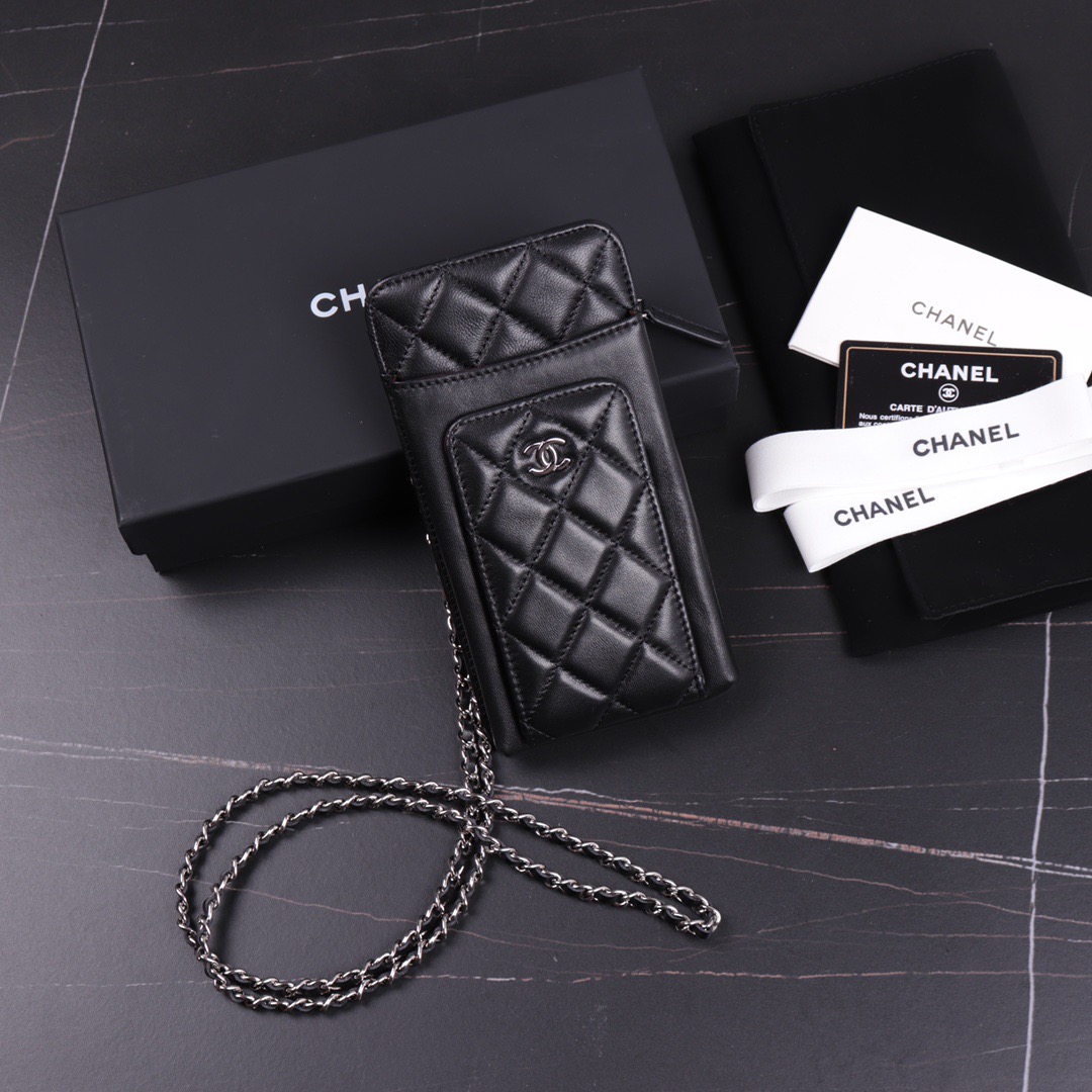 clutch with chain, CHANEL SMALL LEATHER GOODS