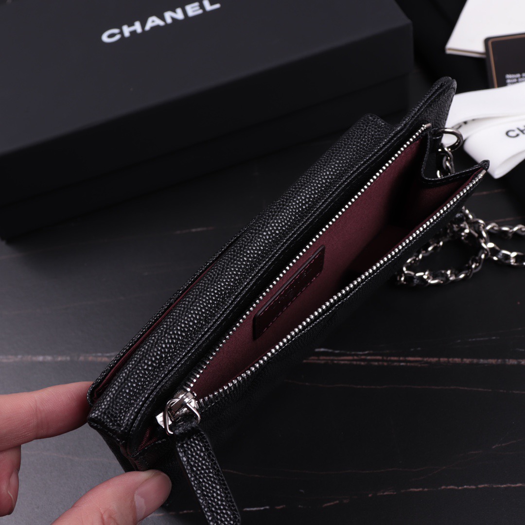 clutch with chain, CHANEL SMALL LEATHER GOODS