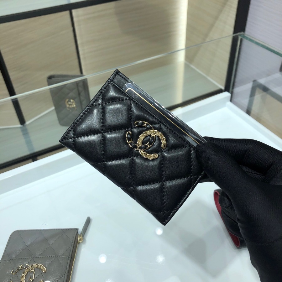 chanel 19 card holder, chanel small leather goods