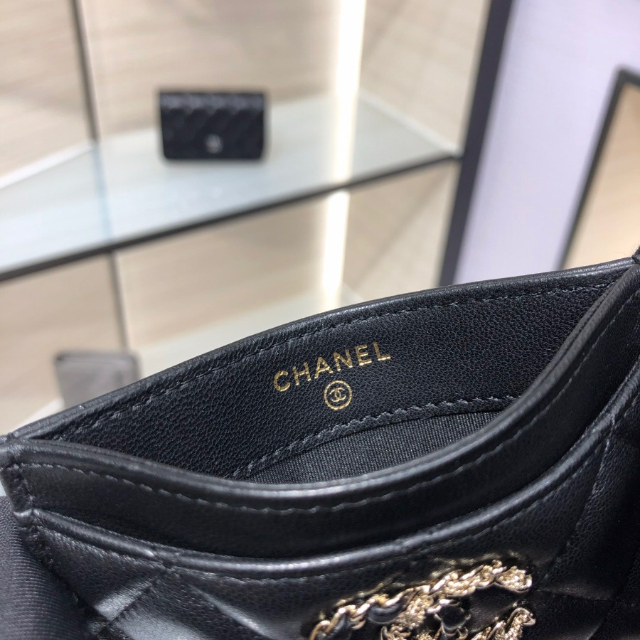 chanel 19 card holder, chanel small leather goods