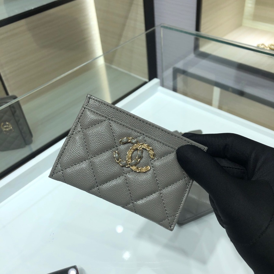 chanel 19 card holder, chanel small leather goods